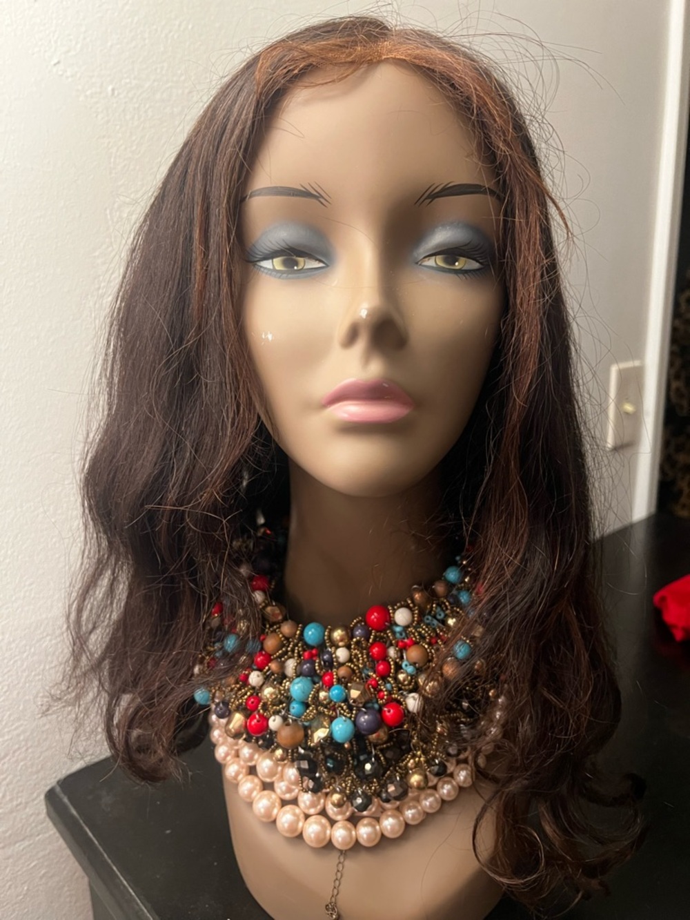 Human Hair Lace Front Wig w/ highlights